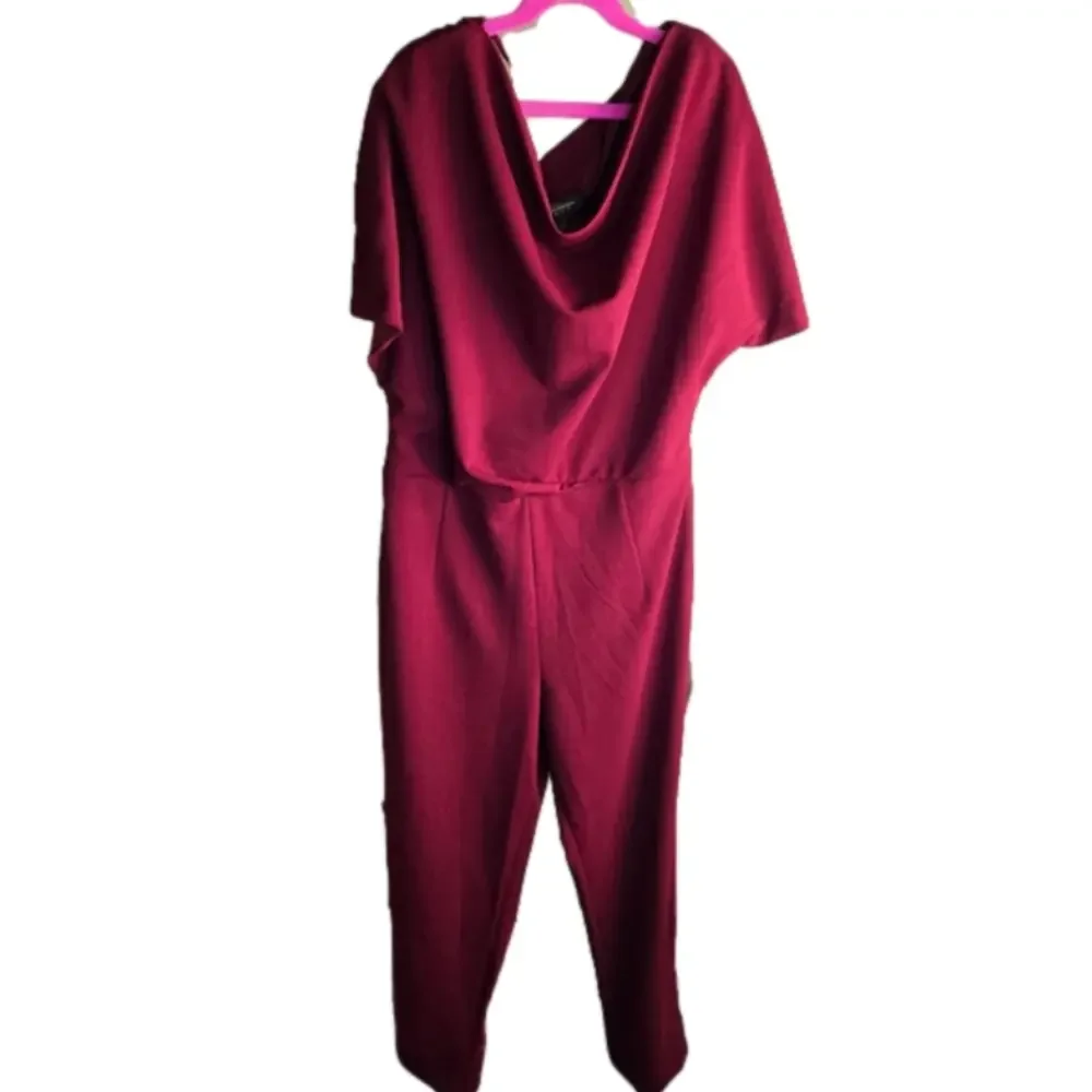 Alexia Admor NWT Draped One Shoulder Jumpsuit Fuchsia XL - Picture 2 of 12